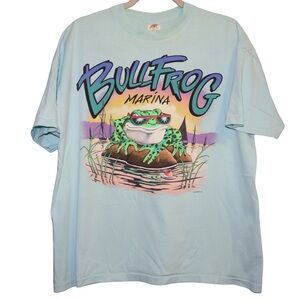 vintage 1991 Habitat Bullfrog Marina single-stitch shirt size XL.‎